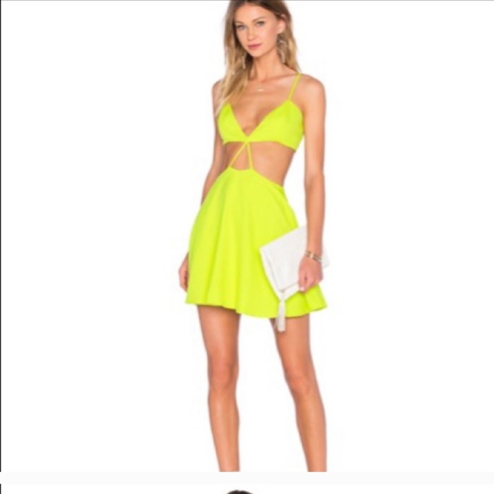 NBD lime green dress
